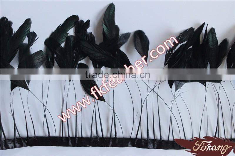 Wholesale Natural Craft Feather Ostrich Feather Trim On Ribbons Feather For Sale