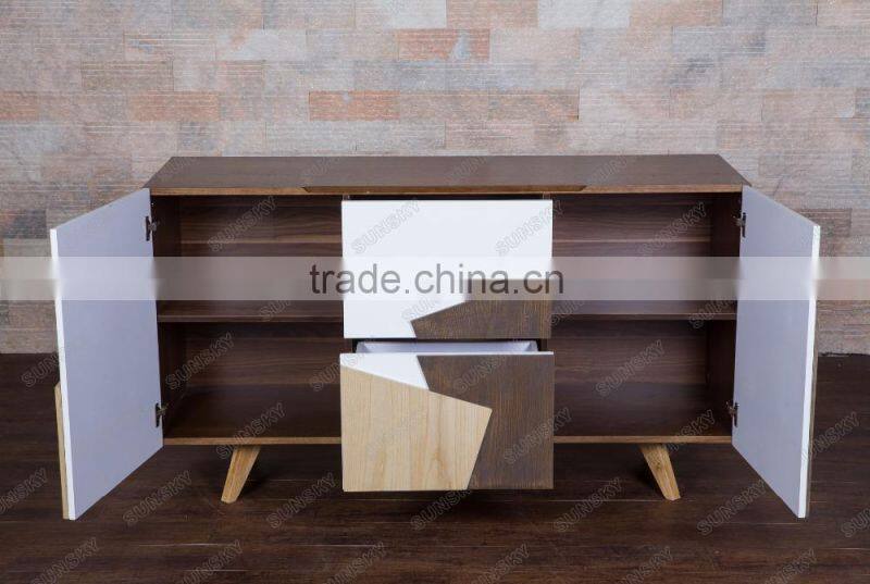 modern dining room wooden pattern matching sideboard cabinet side cabinet