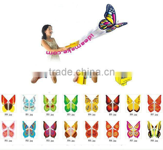 Novelty wedding favors Magic butterfly that flies from cards,letters,books,gifts and flowers