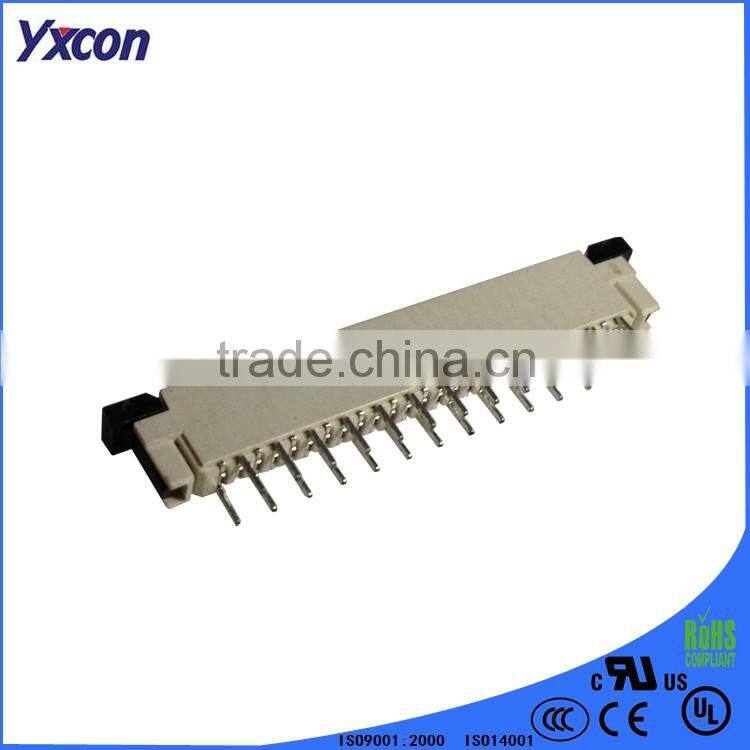 Dongguan Yxcon 15 pin dual row right angle FPC connector