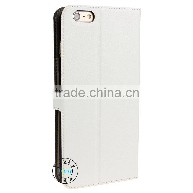 have in stock cheap leather wallet for iphone 6 case with custom design