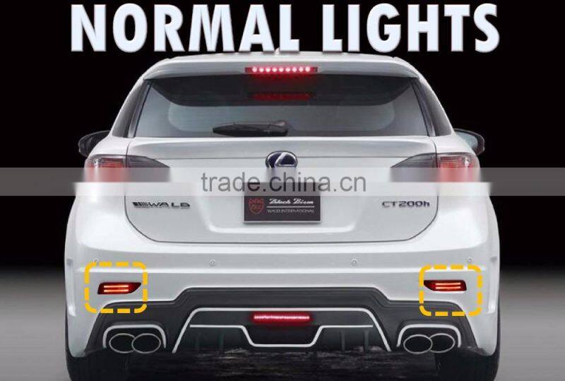 FOR LEXUS CT200H Car Tail LIGHT Red Brake warning REAR BUMPER LIGHT