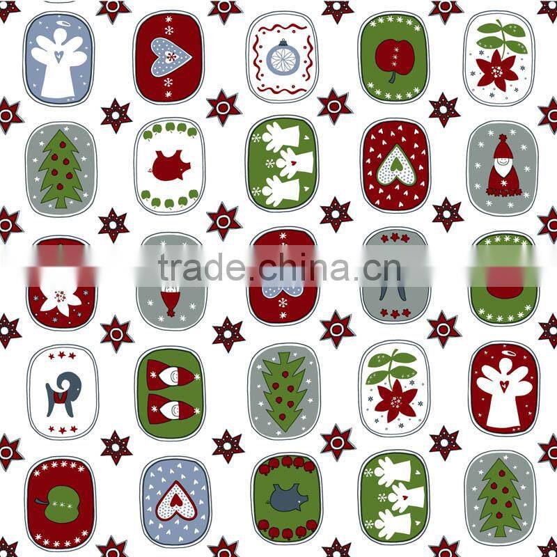 christmas plastic tablecloth PVC with flannel backing