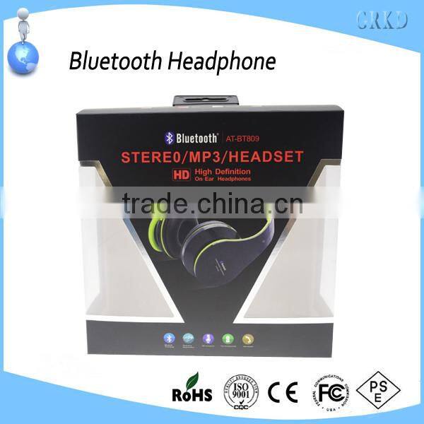 Fashion design earmuff wireless bluetooth headphone with FM radio