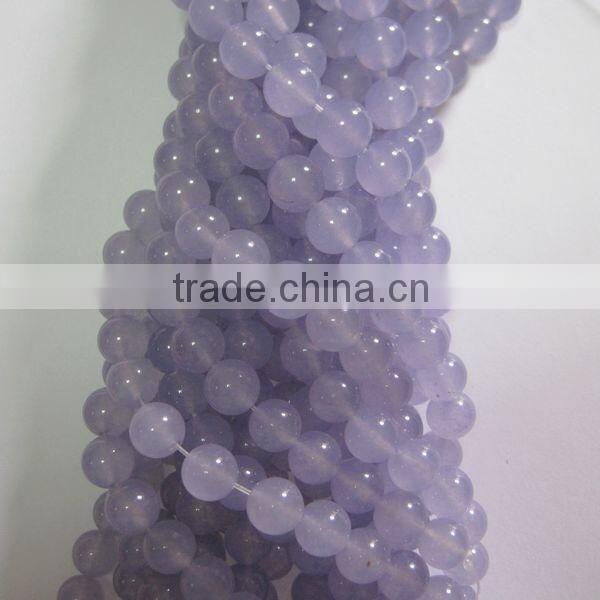 wholesale high quality gemstone blue dye jade round beads jewelry
