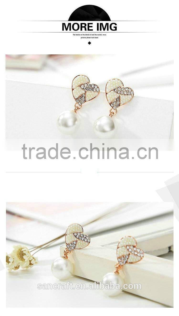 butterfly design for women wholesale 18 k gold pearl earring