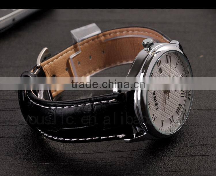 Luxury Automatic Leather Strap Men Wrist Watch Gift