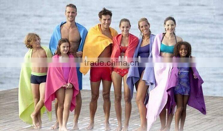 wholesale Quick Drying suede microfiber beach towel travel for outdoors