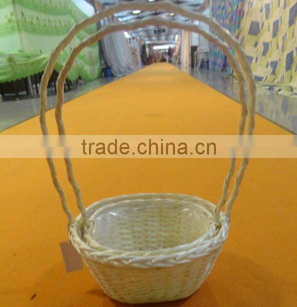 Europe best selling 2 pcs wicker willow flower baskets
