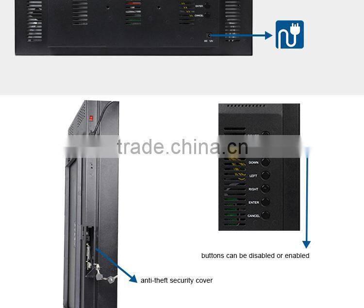 FlintStone 19 inch auto playing advertising player, USB upgrade advertising video display, SD card digital video monitor