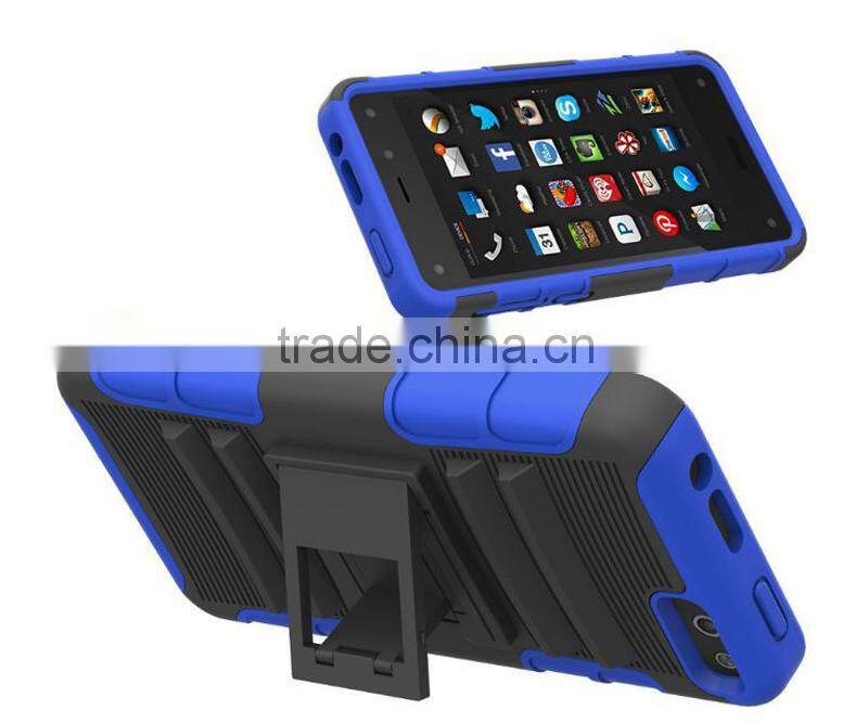 Super holster unbreakable stand silicone case for Heavy duty triple defender case for Amazon fire phone