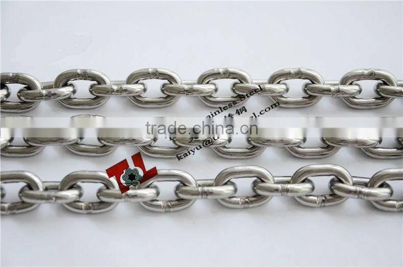 304 316 Stainless Steel DIN766 Short Link Chain with Diameter 5mm