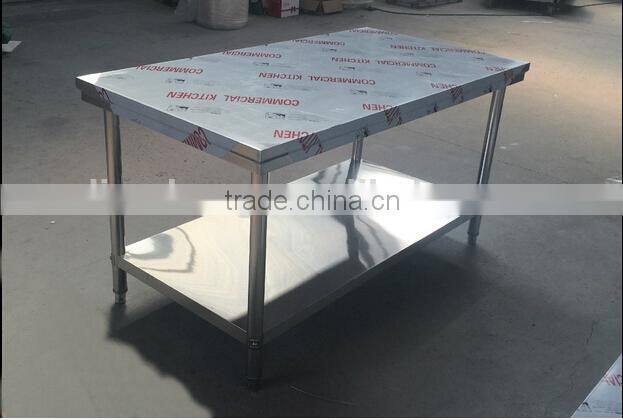 1.8M Stainless Steel Work Table With Backsplash And Two Floors