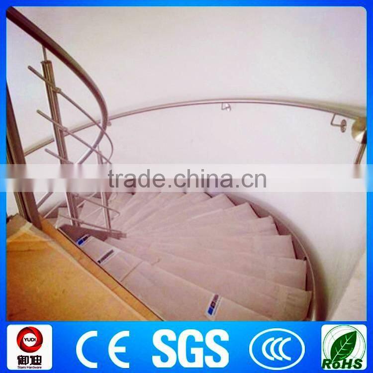 wood tread metal arc stair for house project used in indoor