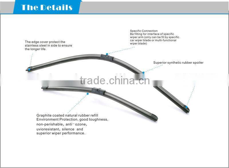 Factory Wholesale Carall Natural Rubber Special Clear View Wiper Blade