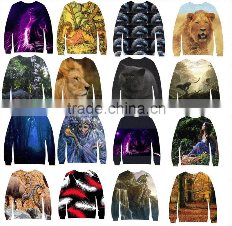 Custom Men's Sweatshirt, Sublimation Printing Sweatshirt, 3D Printing Sweatshirt Hoodies