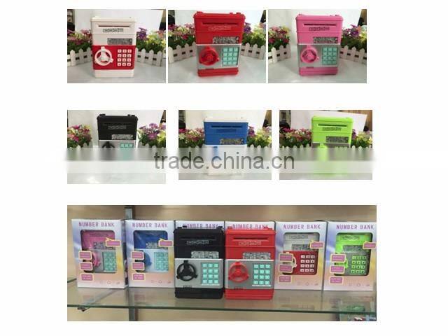 Hot sell Novelty Password Number Coin Bank Saving Money Cash Saving ATM Bank