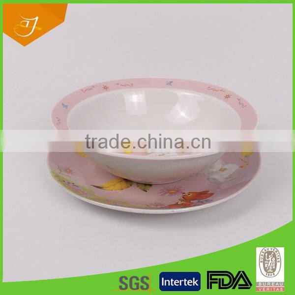ceramic soup bowl and plate,wholesale ceramic dinner set with full decal