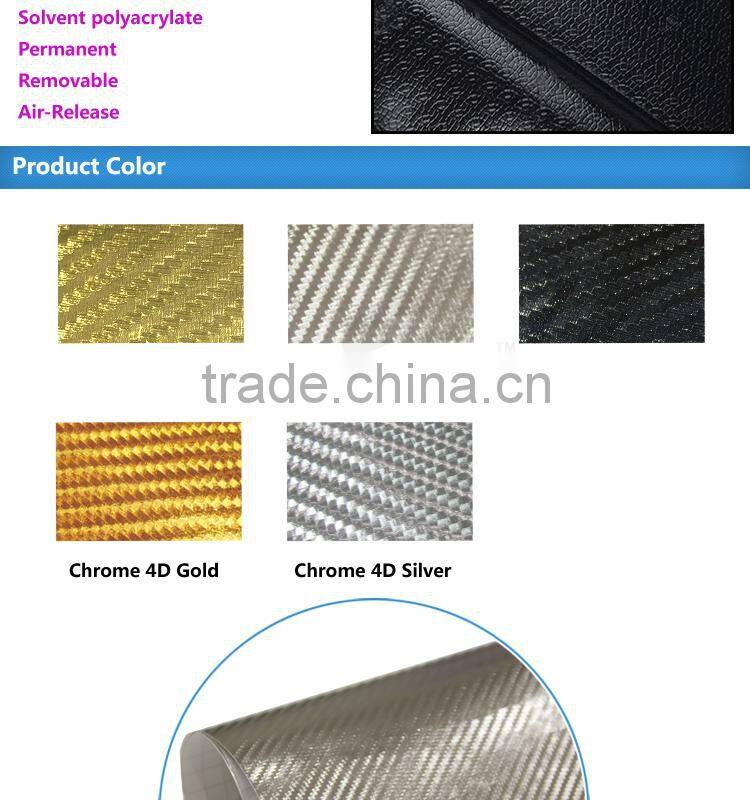 CARLIKE 1.52*30m 5*98 FT Air Free Chrome 4D Carbon Fiber Product