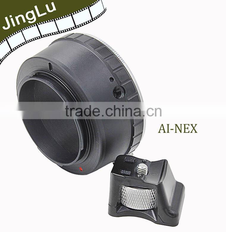 2015 new lens adapter with tripod for Nik AI mount lens to NEX body camera