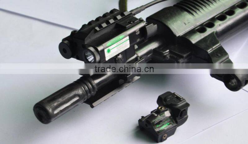 Tactical 550lumen LED light plus green laser sight used for rifle