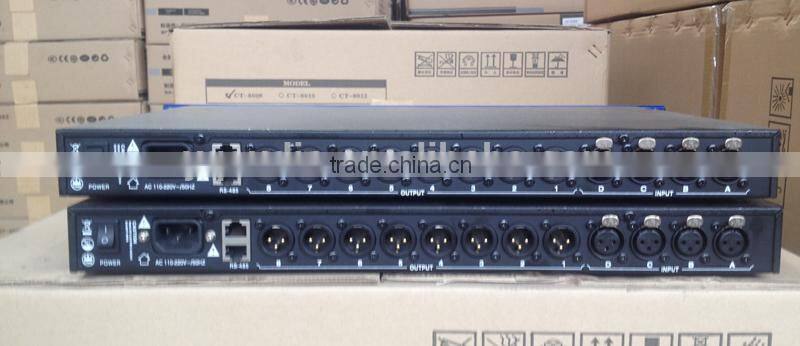 Professional 4 in 8 out digital speaker Audio processor