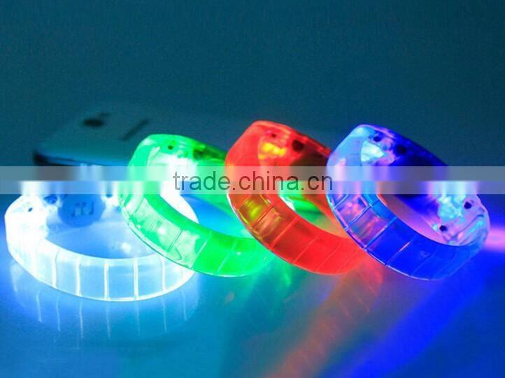 Promotional Gifts Party Printing Logo LED Bracelets Wrist Band