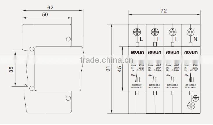 Lightning surge protector