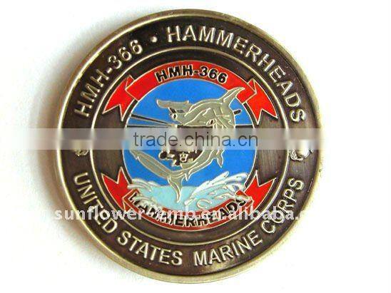 Custom metal pins brass with soft enamel B/C on back