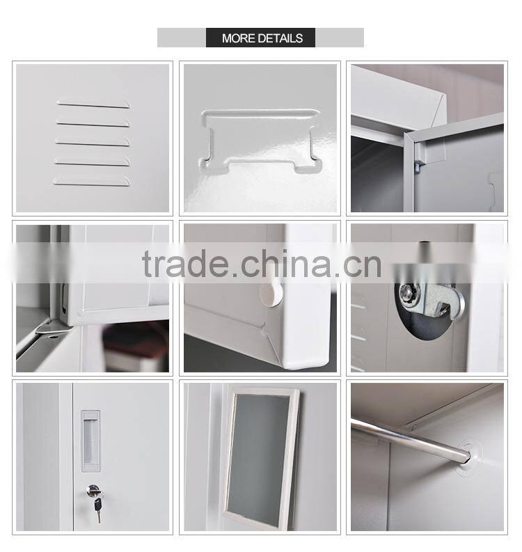 high quality staff and worker clothes metal mesh 9 doors locker with feet