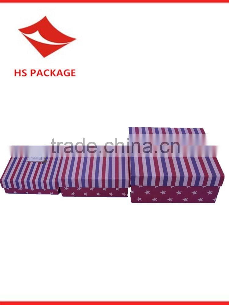 British style square-shaped nesting gift box