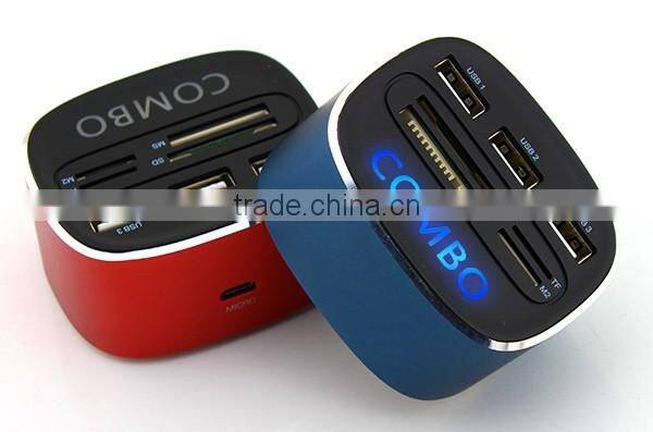 gift item multi functions usb combos usb 2.0 hub with card reader
