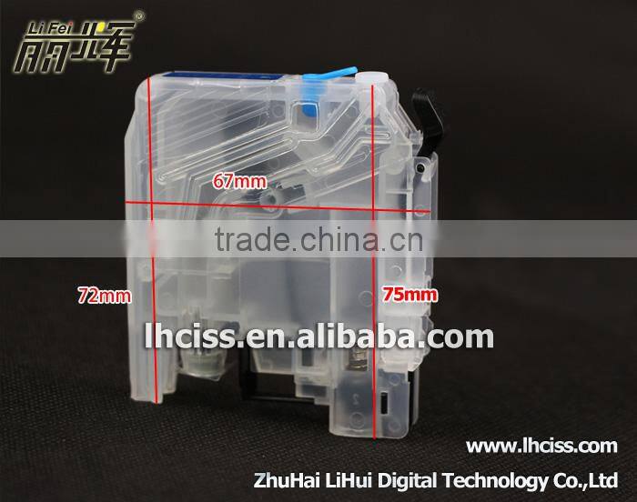 4pieces refillable ink cartridge for Brother LC539BK LC535C/M/Y use for Brother DCP-J100/J105 with reset chip