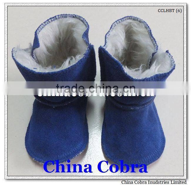 genuine leather baby snow boots kids winter boots (newest popular design)