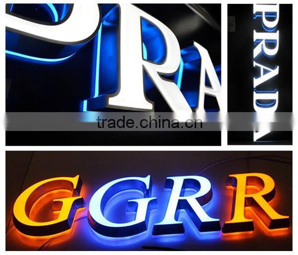 LED acrylic front lit custom business logo
