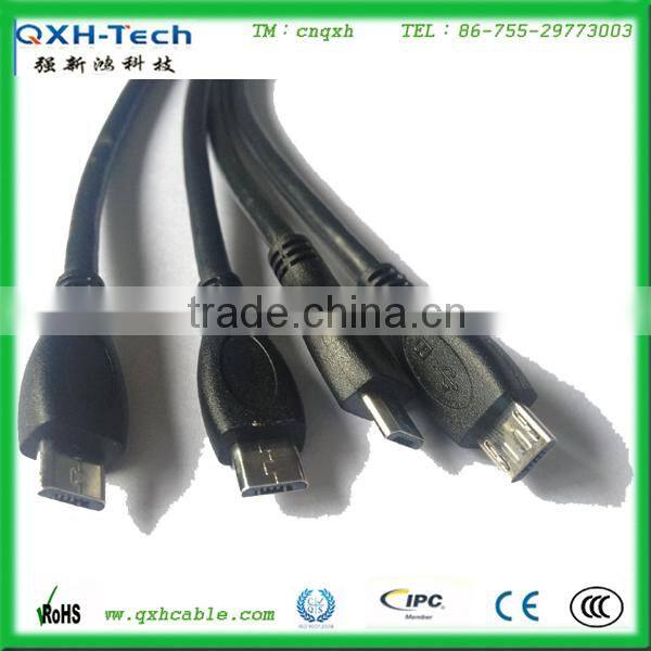 Micro USB Female Panel Mount to USB Micro Male Cable