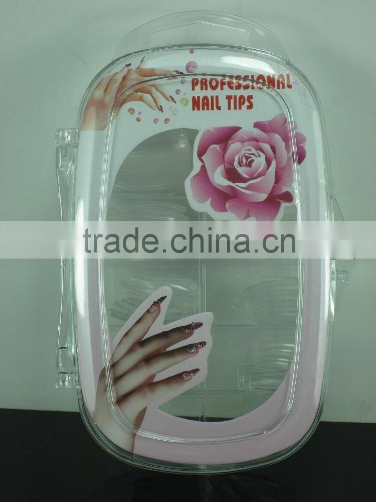 High quality 1 box ABS white clear natural color french nail art tips