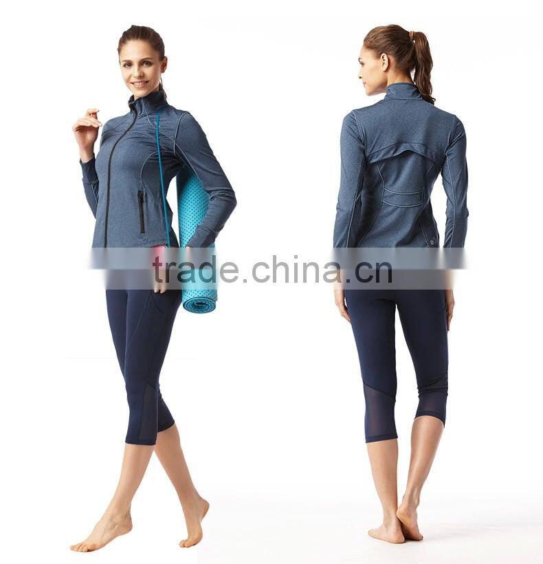 2016 wholesale OEM women fashional sport jacket/high spandex jacket