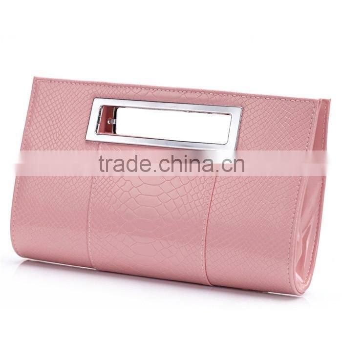 2016 Ladies Alligator PU Leather Handbag Women Party Evening Bag