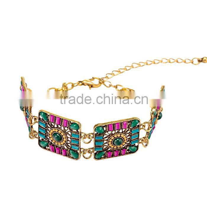 Free sample 2016 new design gold tone hamsa bracelet