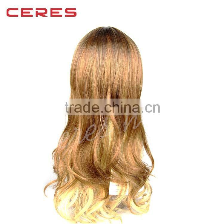 2016 New arrival large stock ombre afro full lace wig human hair wig