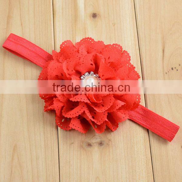 stretch korean wavy shape chiffon making baby headbands