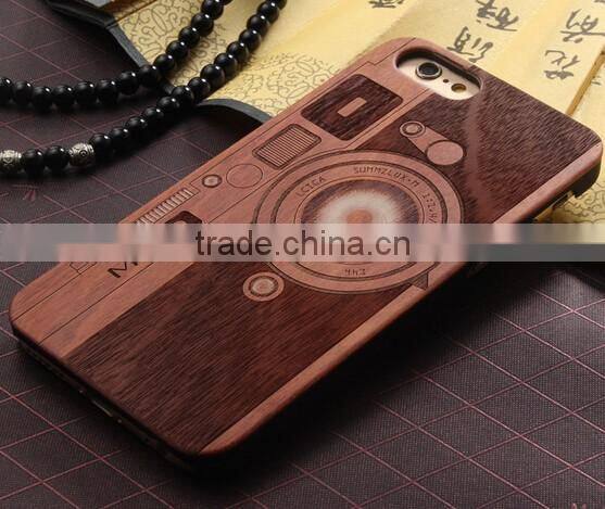 New design Unique Engrave Wood Cell Phone Protective Case For Iphone6s/ Plus