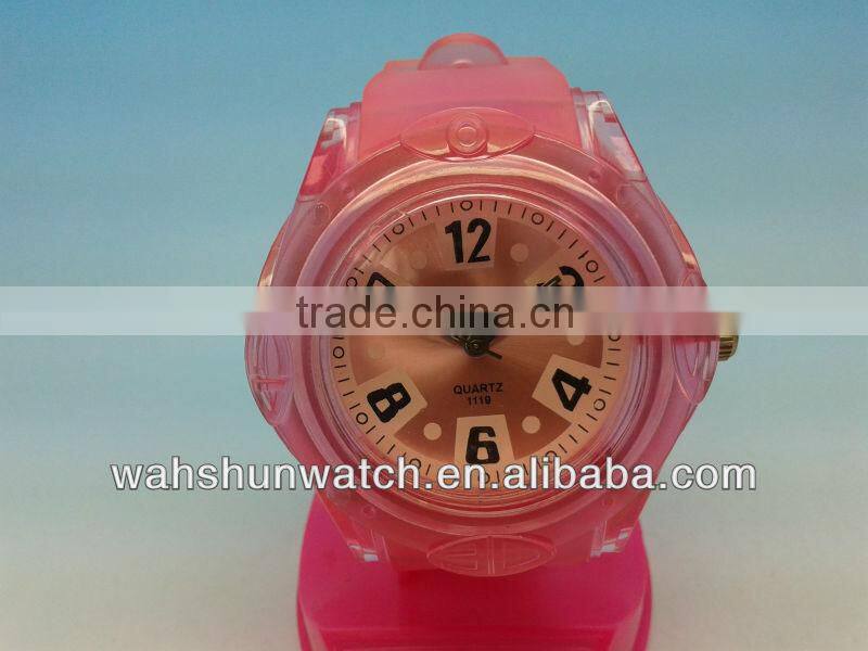 China factory custom color analog big numbers plastic watch