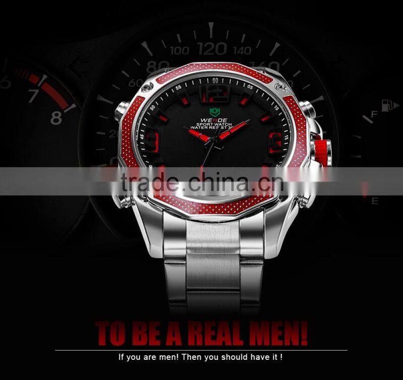 2014 WEIDE Men Watch JAPAN Miyota Quartz Watch Analog&Digital Military Watches,Luxury Brand Casual Watches /WH2306