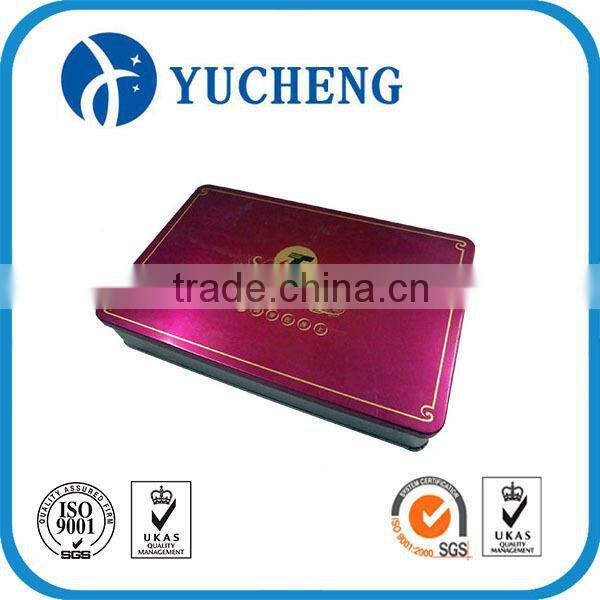 wholesale rectangle fancy metal tin can packaging
