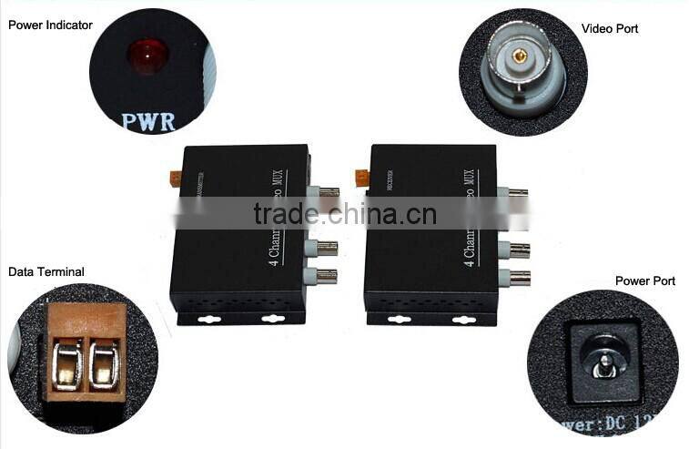 analog video transmitter over one coaxial cable
