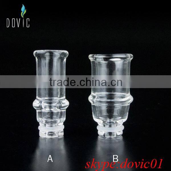 wide bore drip tip with full glass