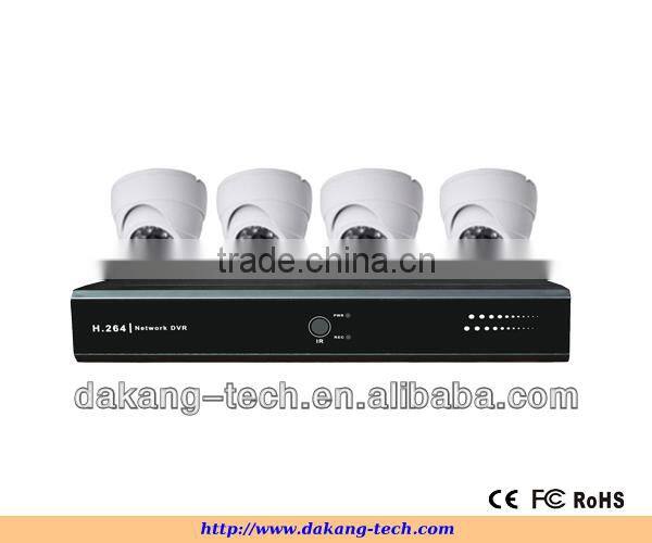 4ch dvr kit, CMOS 700tvl dome camera,p2p cloud DVR system,dvr system