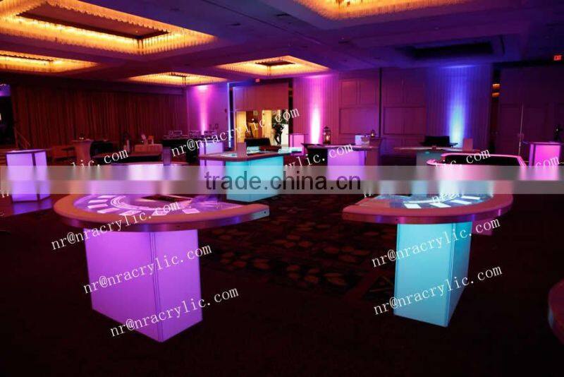 Poker Table Fabric ( casino equipment with flocking nylon and rubber materia)led sticker